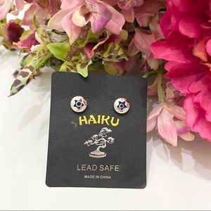 Evil eye Silver-tone Earings